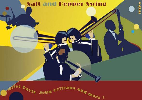 This was designed as the cover for the Band Salt & Pepper Swing 12 page Brochure